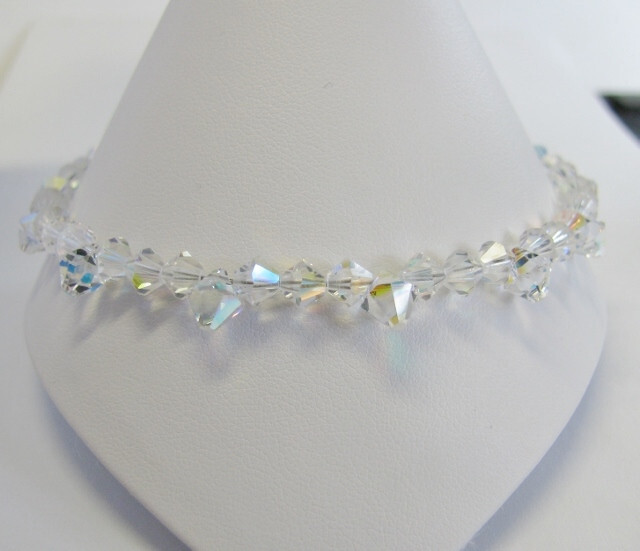 Swarovski Crystal Aurora Drops Sterling Silver Bracelet-image