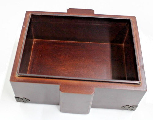 Vintage Chinese Ebony Wood Carved Dynasty Palace Dragon Pattern 6"x8" - Picture 3 of 5