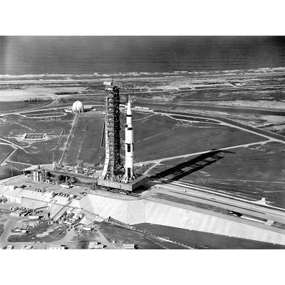 Weltraum NASA Luftaufnahme Apollo 11 Saturn V Rakete riesiges Wandbild Poster Druck