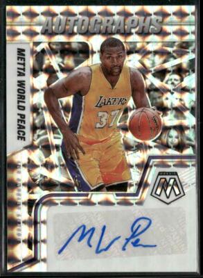 2021-22 Panini Mosaic #AM-MWP Metta World Peace Autographs Mosaic