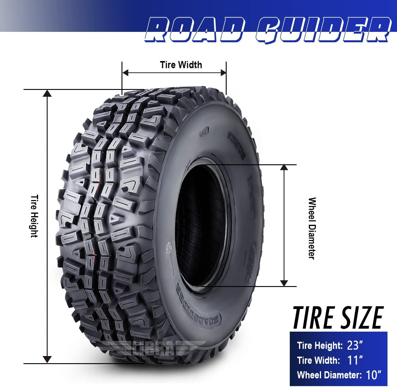 01-08 Kawasaki MULE 3000/3010 Full Set 4 UTV ATV Tires 23x11-10 23x11x10 6PR - Foto 6