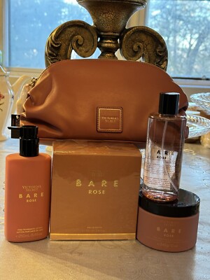 【未開封】Victoria's Secret BARE ROSE セット Victoria's Secret Bare Rose Eau De parfum Spray 3.4 Oz Bundle 5 Pc