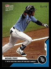 2020 Topps Now Blue Parallel /49 #78 Michael Perez Tampa Bay Rays