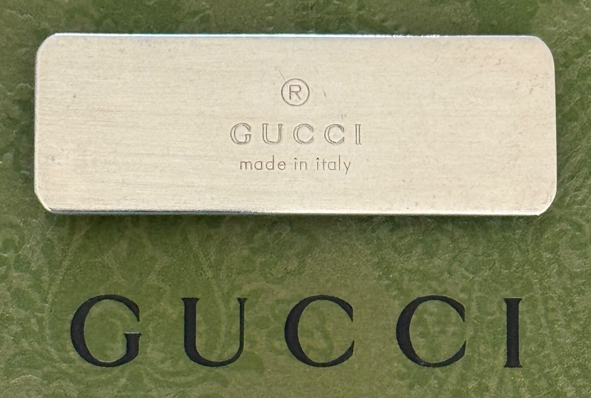Gucci Logo Money Clip Sterling Silver 925 Made in Italy | eBay