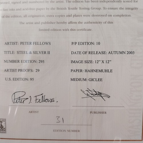 Steel & Silver II - Peter J Fellows , MOUNTED SIGNED LIMITED EDITION 31/295 - Picture 7 of 7