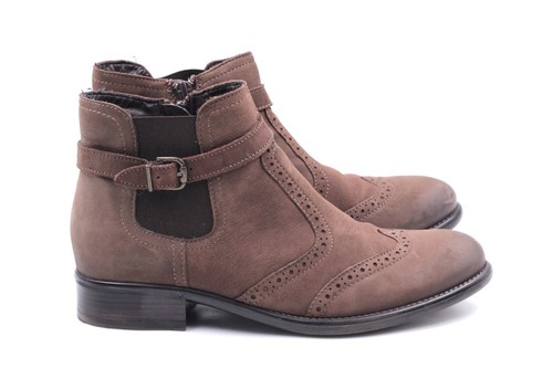 BAMA Damen Stiefeletten Boots EUR 38 UK 5 Braun Echt Leder Gefüttert - Bild 5 von 7