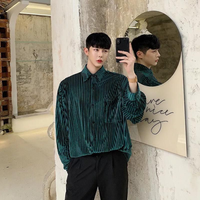 Oversized velvet shirt cheap