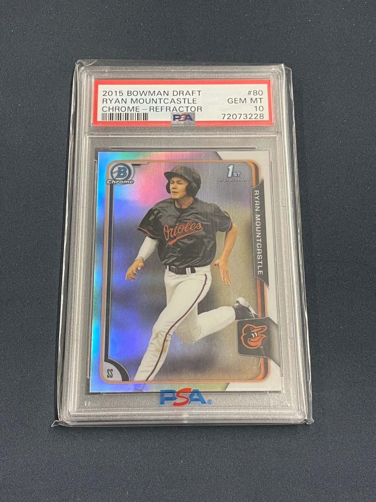 Deal for 2015 Bowman Chrome Draft Ryan Mountcastle Refractor PSA 10