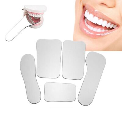 5PC Dental Glass Mouth Mirror Orthodontic Photo Mirrors Intraoral Oral Reflector