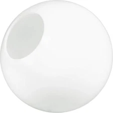 KastLite 16" White Acrylic Lamp Post Globe | 5.25" Neckless Opening