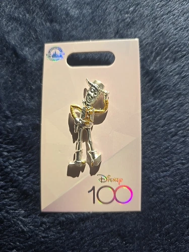Disney Parks Pin Woody 100 Years Anniversary Platinum Collection Toy Story