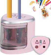 Temperamatite Elettrico per Bambini, Senza Fili Doppio Foro Batteria Automatico