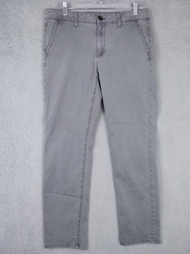 American Eagle Womens Size 12 32x30 Gray Skinny Leg Chino Pants