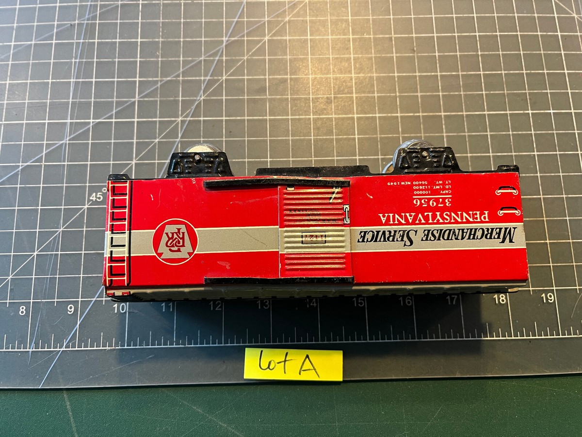 Marx Train 37956 PRR Merchandise Service Metal Box Car w Marx Train 37956 PRR Merchandise Service Metal Box Car w
