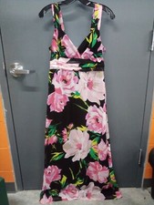 Ann Taylor Women's Floral Black Dress Size 0