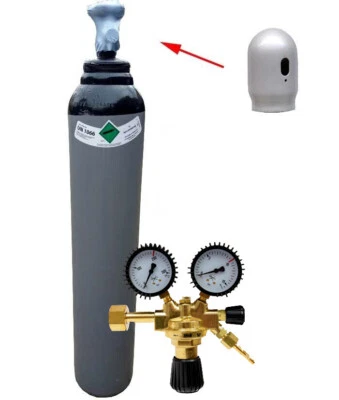 SILESIANGAZ STICKSTOFF Gasflasche 8Liter 1,6m3 Klimaanlagen Reifenaufblasen Minderer 16 Bar