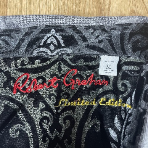 Camisa de Terciopelo Robert Graham Hombre Manga Larga Mediana Abotonada EDICIÓN LIMITADA RARA - Imagen 3 de 16