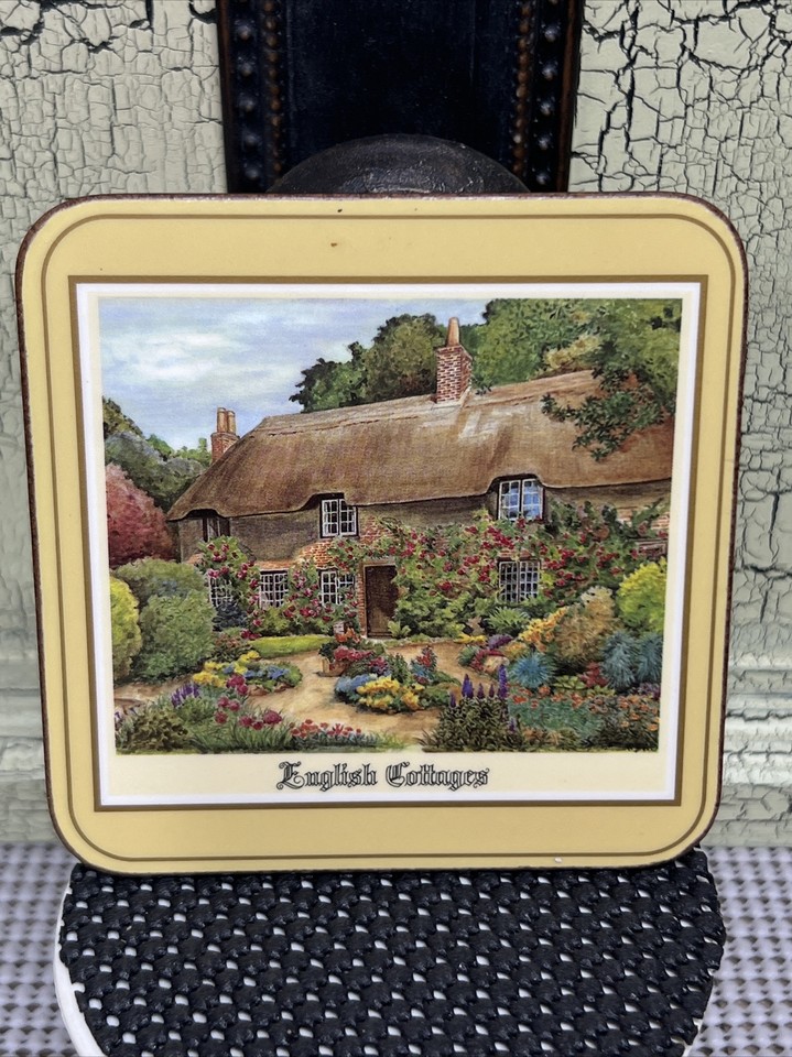 Pimpernel 6 English Cottages Deluxe Finish Coasters 4 1/8" Sq. eBay