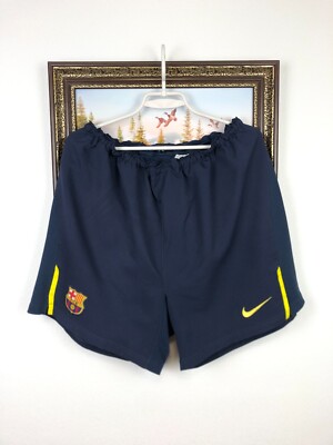 Vintage Nike FC Barcelona Football Shorts Track Mens Soccer