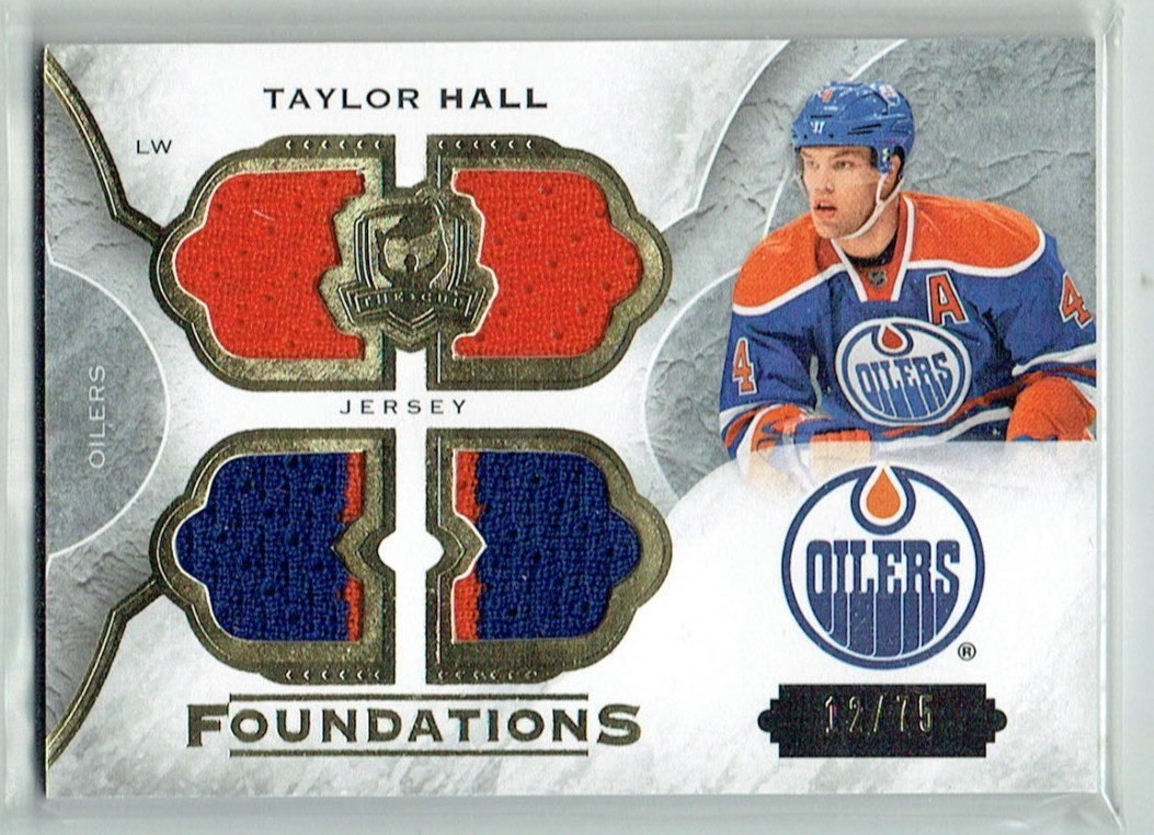 15-16 UD Upper Deck The Cup Foundations  Taylor Hall  /75  Quad Jerseys