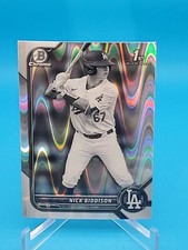 Nick Biddison 2022 Bowman Draft #BDC-165 1st Bowman Black & White Raywave