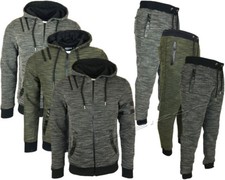 Mens Slim Fit Grindle Tracksuit Fleece Hoodie Top Bottoms Jogging Joggers Gym