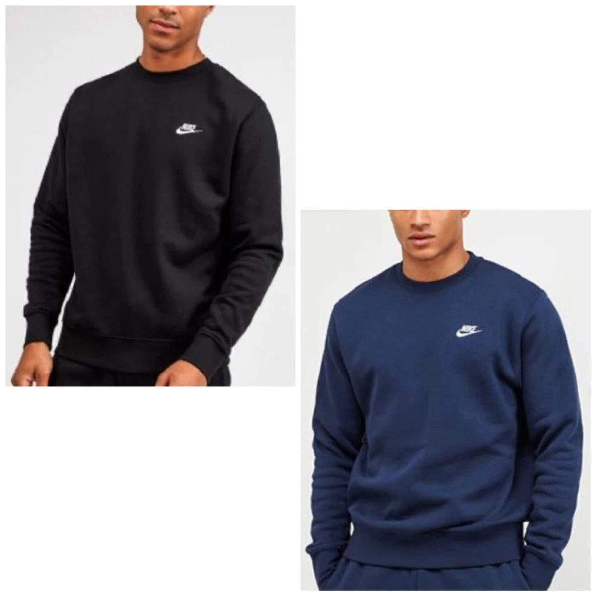 black nike club crew sweatshirt