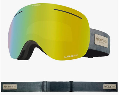 NEW Dragon X1 Snow Goggles-Reused-Lumalens Gold+LL Amber