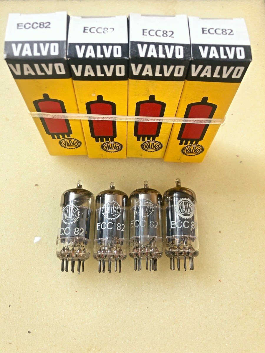 Valvo ECC82 12au7 ecc802s Long Plate 45 Degree O Getter Excellent