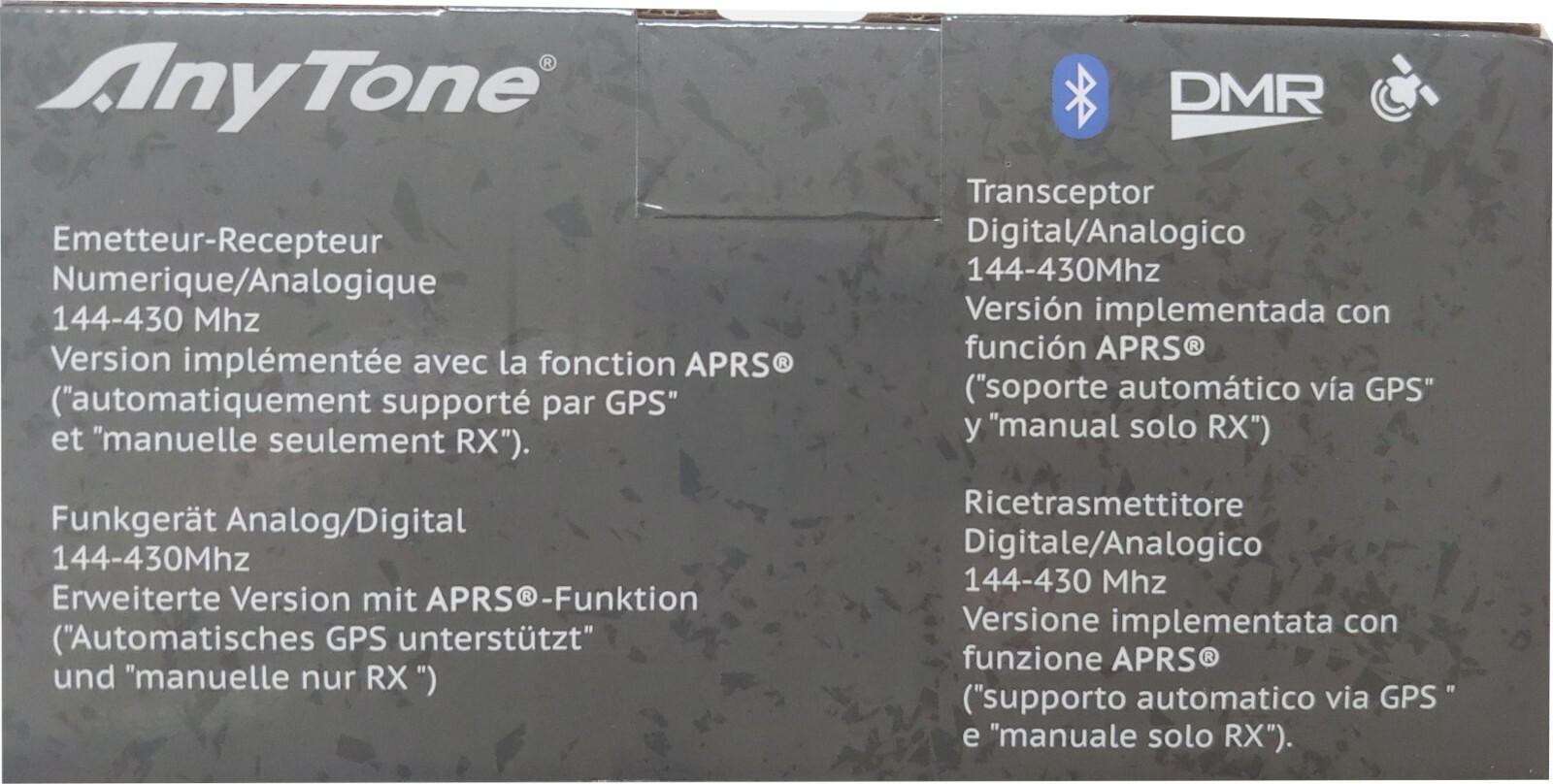 AnyTone AT D878UVII Plus APRS TX RX GPS DMR UHF VHF AT D878VU2 FREE 
