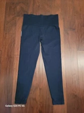 Spanx Seamless Track Stripe Legging in Navy, Women's Size 1X