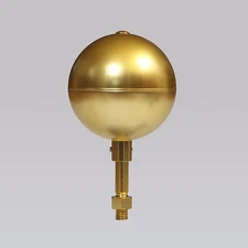 Gold Anodized Ball Ornament Flag Pole Topper Aluminum 1/2" Rod Shiny