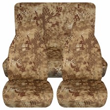 1976-present Fits Jeep Wrangler Canvas Camo Seat Covers Frontrear Choose Color