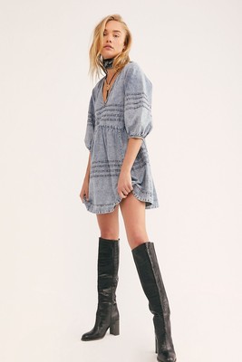 SWEET SURRENDER DENIM MINI DRESS 