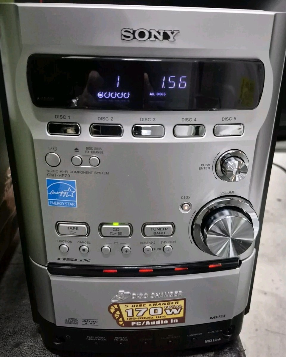Sony CMT-HPZ9 System 5 Disc Changer Cassette AM/FM | eBay