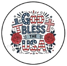 GOD BLESS THE USA PATRIOTIC ENVELOPE SEALS LABELS STICKERS PARTY FAVORS