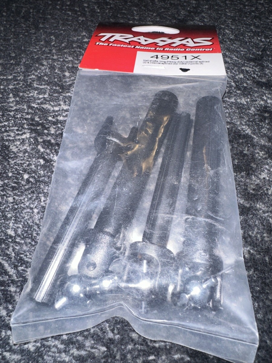 Traxxas 4951X Long Half Shafts For T-Maxx & E-Maxx RC Trucks - Pair With Steel U-Joints