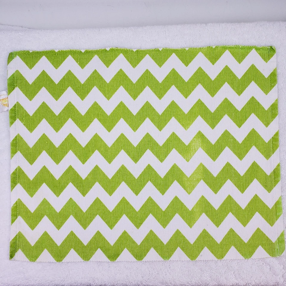 Summer Essentials Placemats Set Of 8 Chevron Stripe Colorful Rainbow - Image 2 of 4