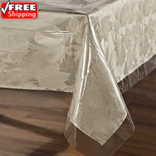Clear Plastic Table Cover Protector Waterproof Tablecloth 60X84 Inch Vinyl PVC
