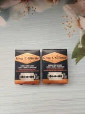 2× King C Gillette Double Edge Razor Blades, 10 Ct Per Box, Total 20 Blades 