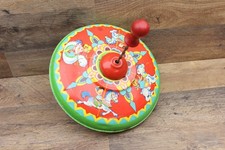 J. Chein Co. vintage 1950's spinning toy top kids circus animals 9" diameter LG