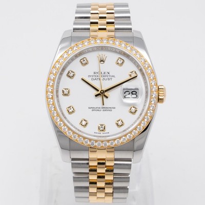 Rolex Datejust 36, 116243, Steel & Gold, White Diamond Dial, Jubilee Bracelet...