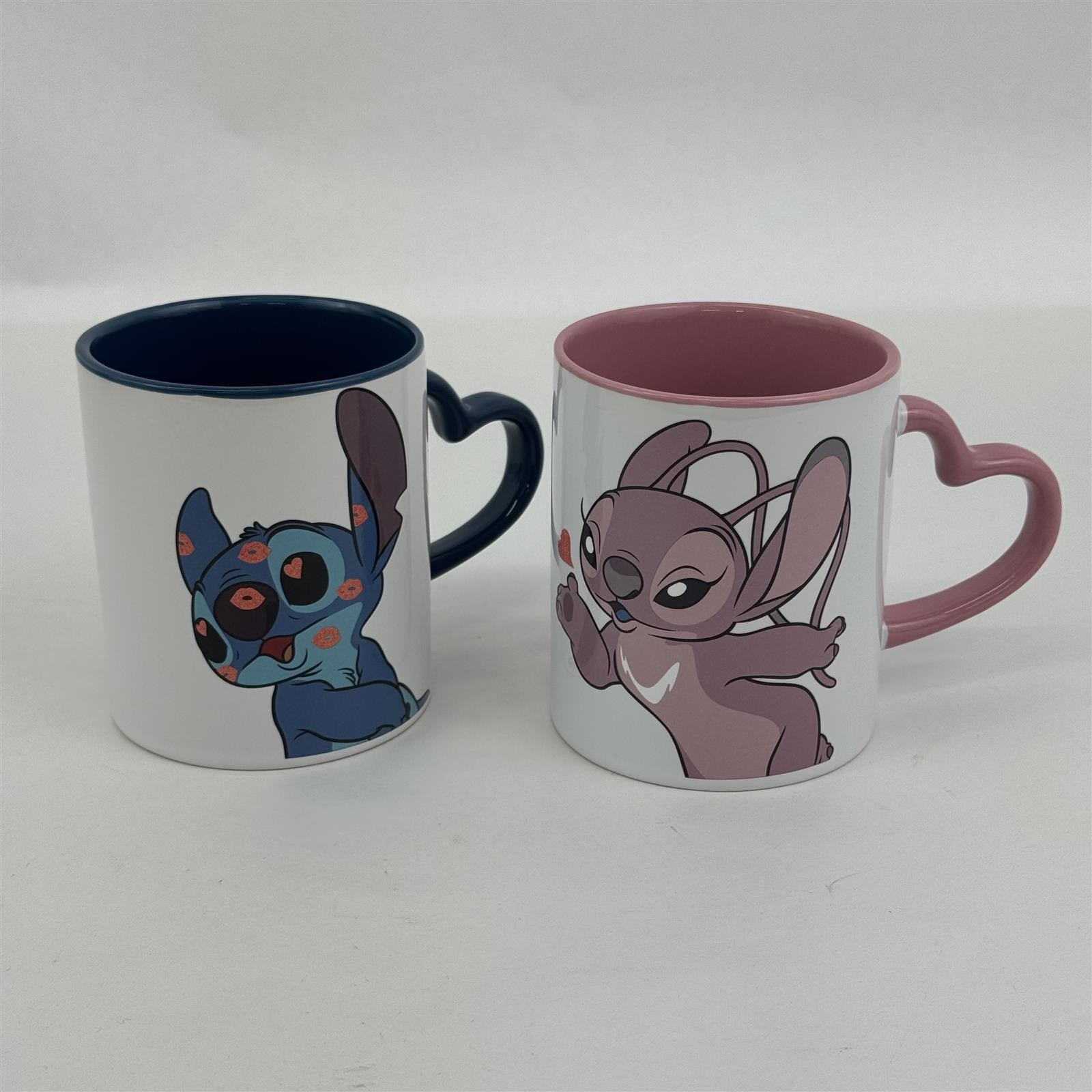 Conjunto De Tazas De Café Disney Stitch Y Angel 14 Oz.