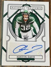 ASHTYN DAVIS 2020 NATIONAL TREASURES PURPLE ROOKIE AUTO RC #D /50