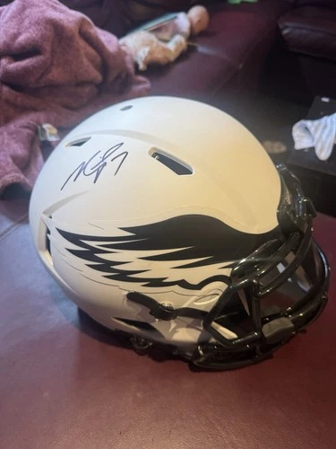 Michael Vick Signed White Eagles Helmet, Beckett Certified, Full Authentic