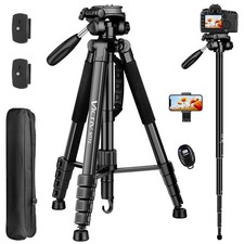 Tripod for Camera, 72" Tall Camera Tripod Monopod with Remote, Professional H...