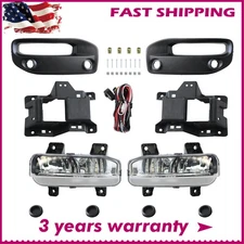 Clear LED Fog Lights Lamps+Switch+Bezels For 2019-2023 Dodge RAM 2500 3500