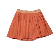 Athleta Girl Orange Pleated Tennis Skirt Built-in Shorts Kids Size L 12