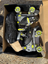 SFR Adjustable Kids Inline Skates UK 12-2 Black/Grey/Yellow (SFR150)