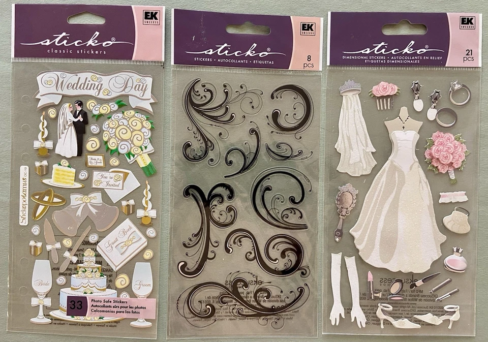 ¡Gran lote de pegatinas y estampillas de boda! Jolee’s Boutique, K & Co,, etc. Foto 4 de 4